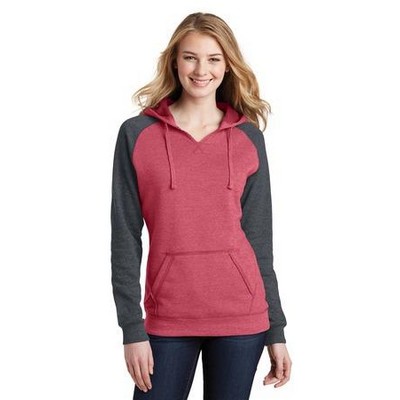 District® Women's Lightweight Fleece Raglan Hoodie.